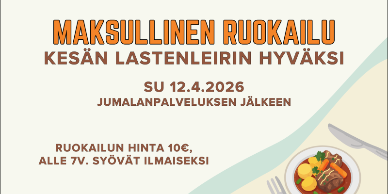 ruokailu kesäleirin hyväksi 2026
